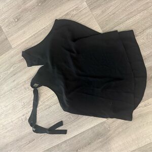 Black bow Tie-Neck Women’s Top